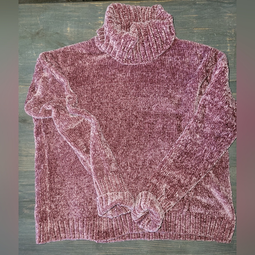 Pink Rose Soft Cozy Pink Cowl Turtleneck Sweater Small ❤️